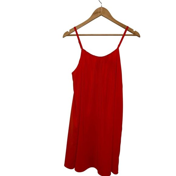 Alice + Olivia Red Sleeveless Adjustable Straps Mini Shift Dress Women's Size S - Picture 2 of 10